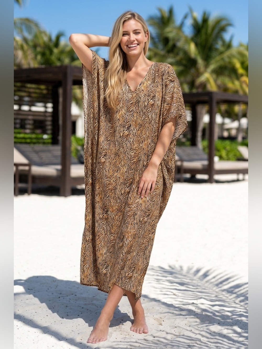 Vintage Winlar Women's Gold Lion Kaftan